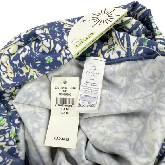 NWT OFFLINE By Aerie Real High Waisted Crossover 7" Bike Short Size Medium Blue - Picture 4 of 6